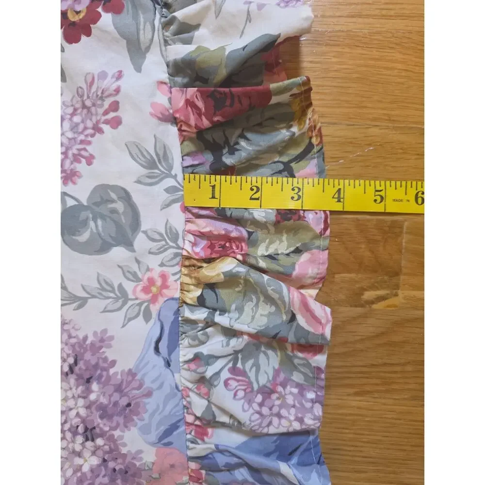 Ralph Lauren Allison Euro Sham Floral Ruffle 26x26 Grandmillennial Cottagecore